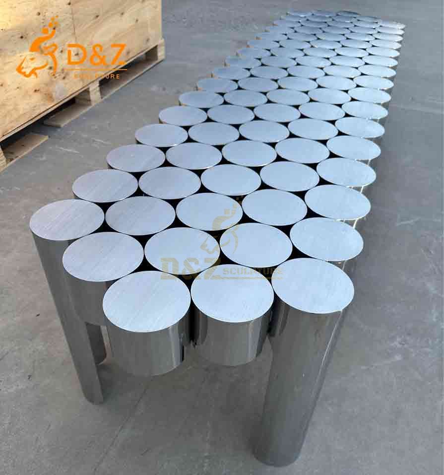 Large Metal Art Table Sculpture | Cylindrical Structure 2
