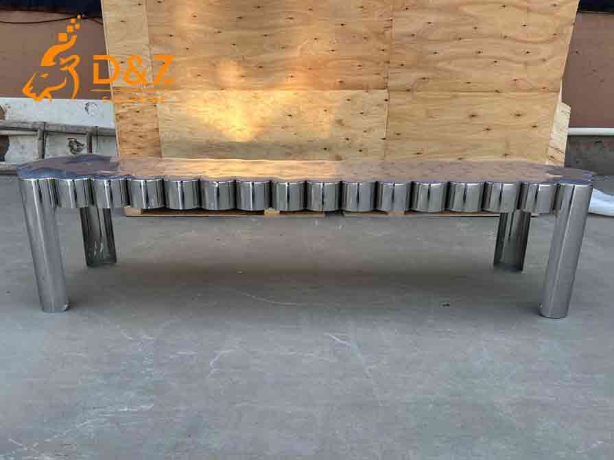 Large Metal Art Table Sculpture | Cylindrical Structure 5
