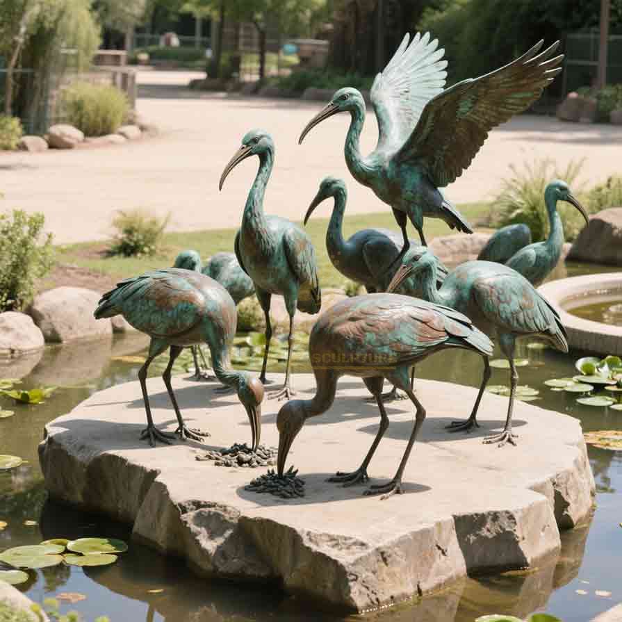 Bronze Ibis Statue for Sale | Wetland Guardian 3