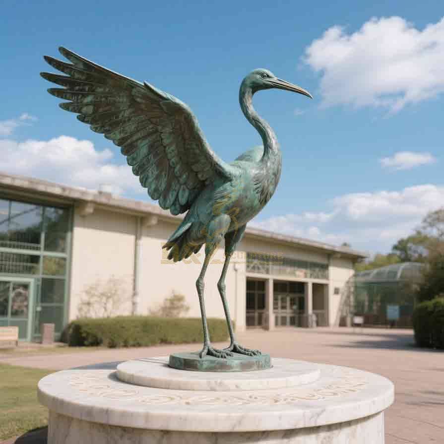 Bronze Ibis Statue for Sale | Wetland Guardian 5