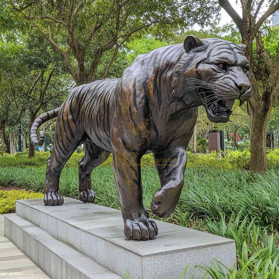 Life Size Bronze Tiger Statue For Garden 5