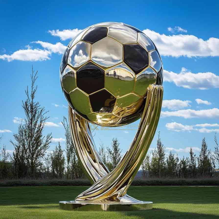 Stainless Steel Football Sculpture | World Cup Theme 2