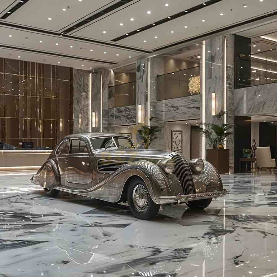 10-6 Creative Metal Car Sculptures for Commercial Landscapes