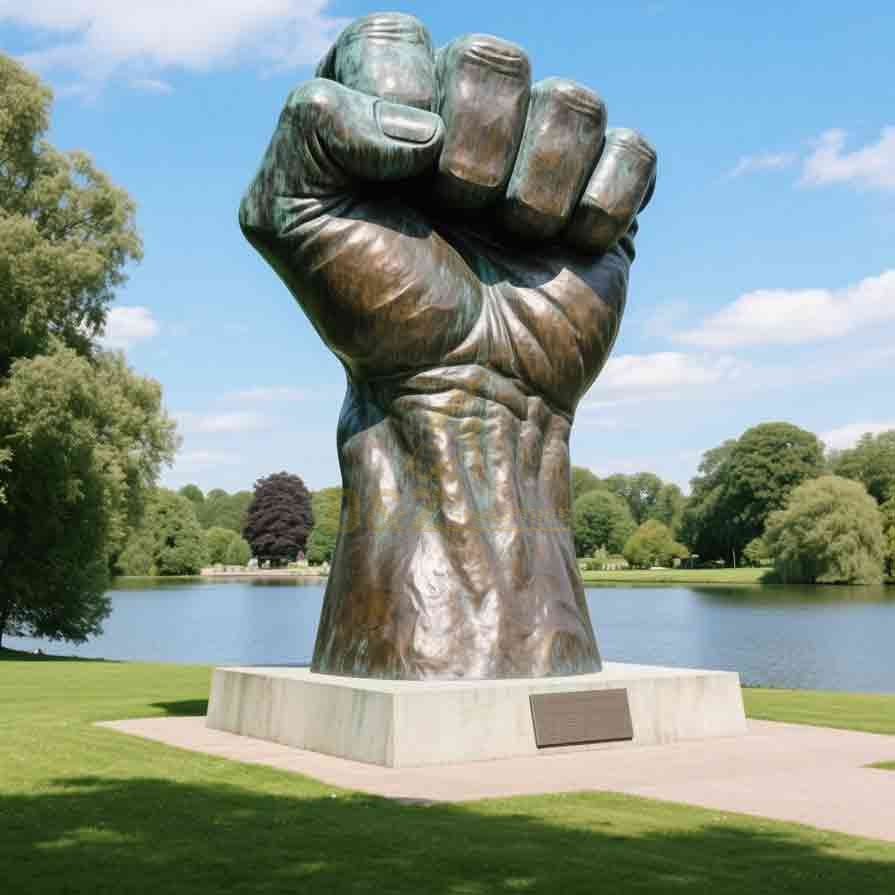 Powerful Giant Bronze Fist Sculpture For Sale 3