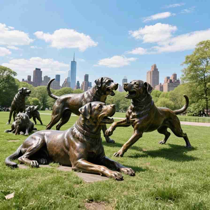 Life Size Outdoor Bronze Rottweiler Dog Statue For Sale 3