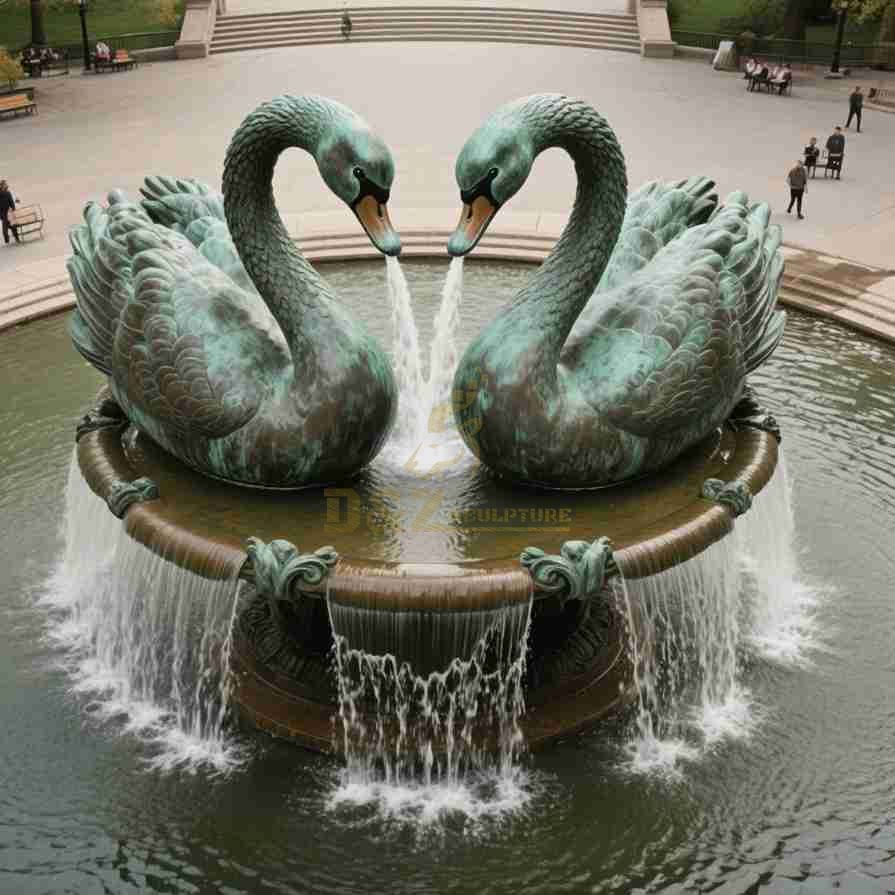 Large Outdoor Bronze Swan Fountain For Sale 3