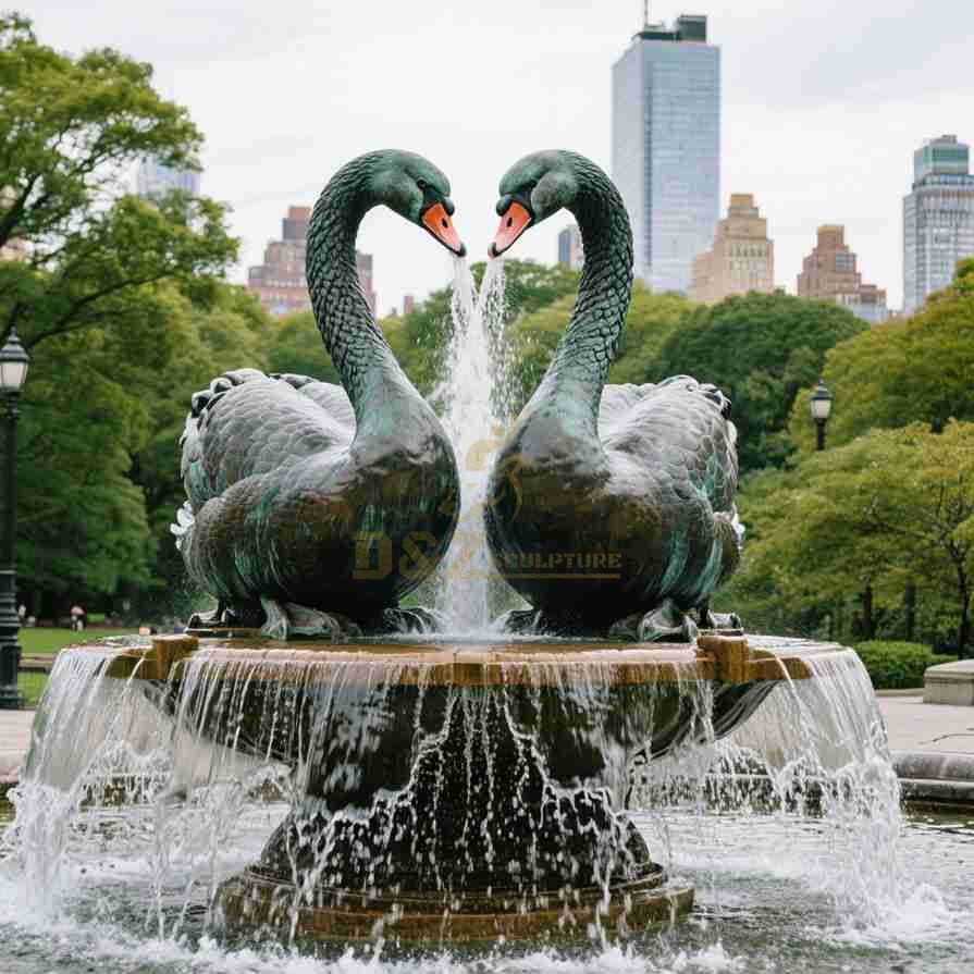 Large Outdoor Bronze Swan Fountain For Sale 5