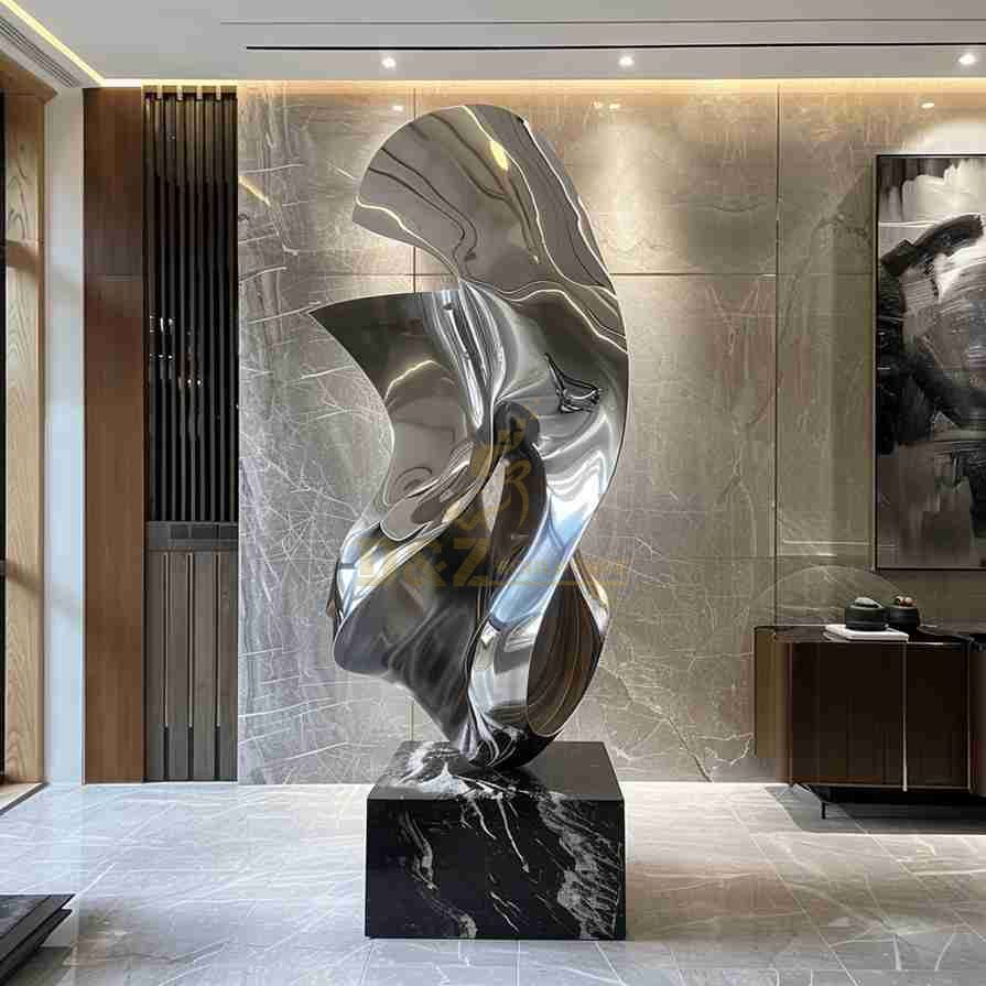 Modern Abstract Metal Sculpture | Luxury Hotel Art Decor 2