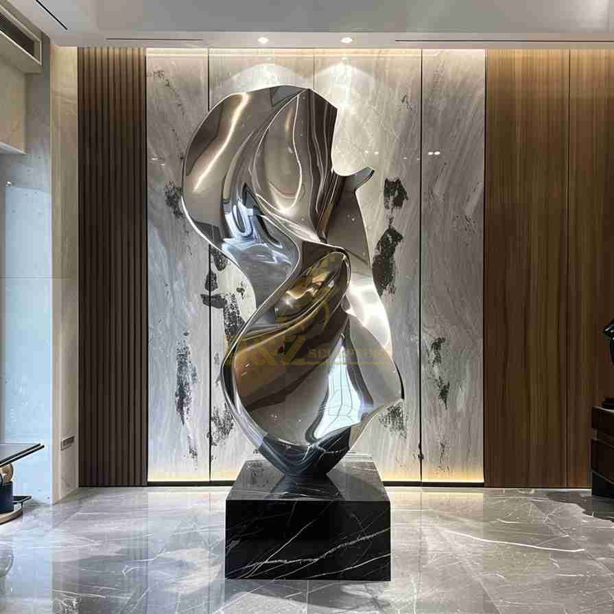 Modern Abstract Metal Sculpture | Luxury Hotel Art Decor 3