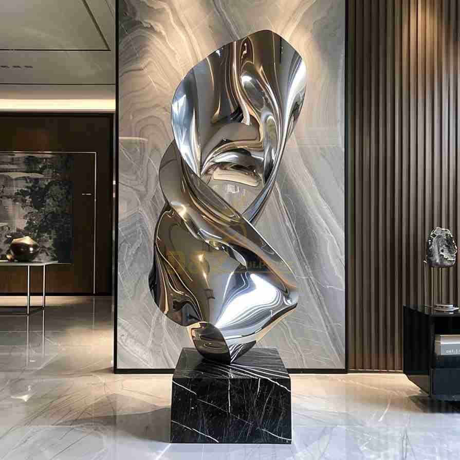 Modern Abstract Metal Sculpture | Luxury Hotel Art Decor 4