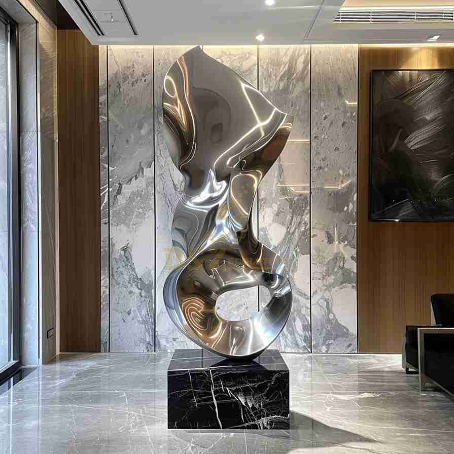 Modern Abstract Metal Sculpture | Luxury Hotel Art Decor 5