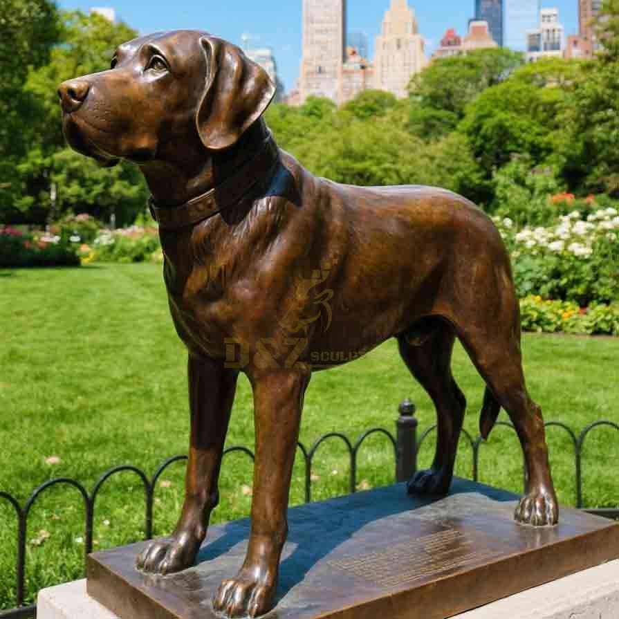 Bronze Chocolate Lab Dog Statue – Garden Decor, Multiple Poses 2