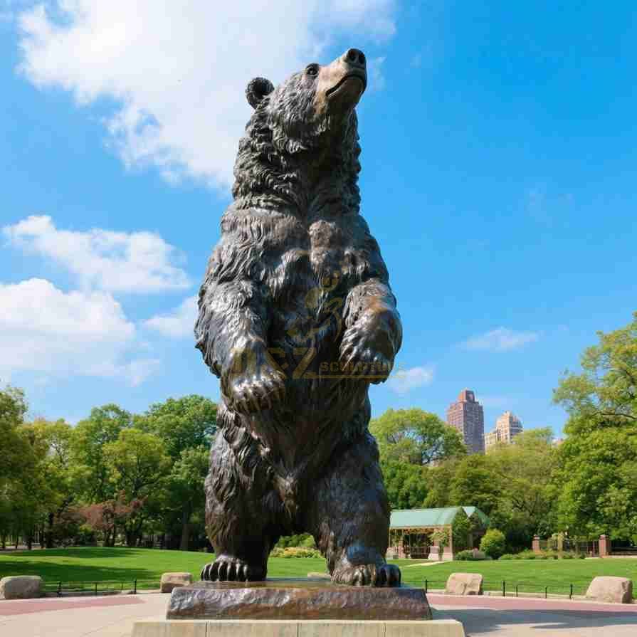 Large Bronze Grizzly Bear Statue for Garden 1
