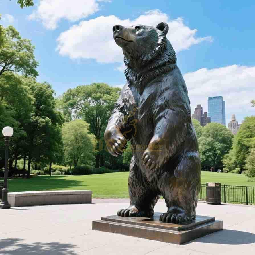 Large Bronze Grizzly Bear Statue for Garden 5