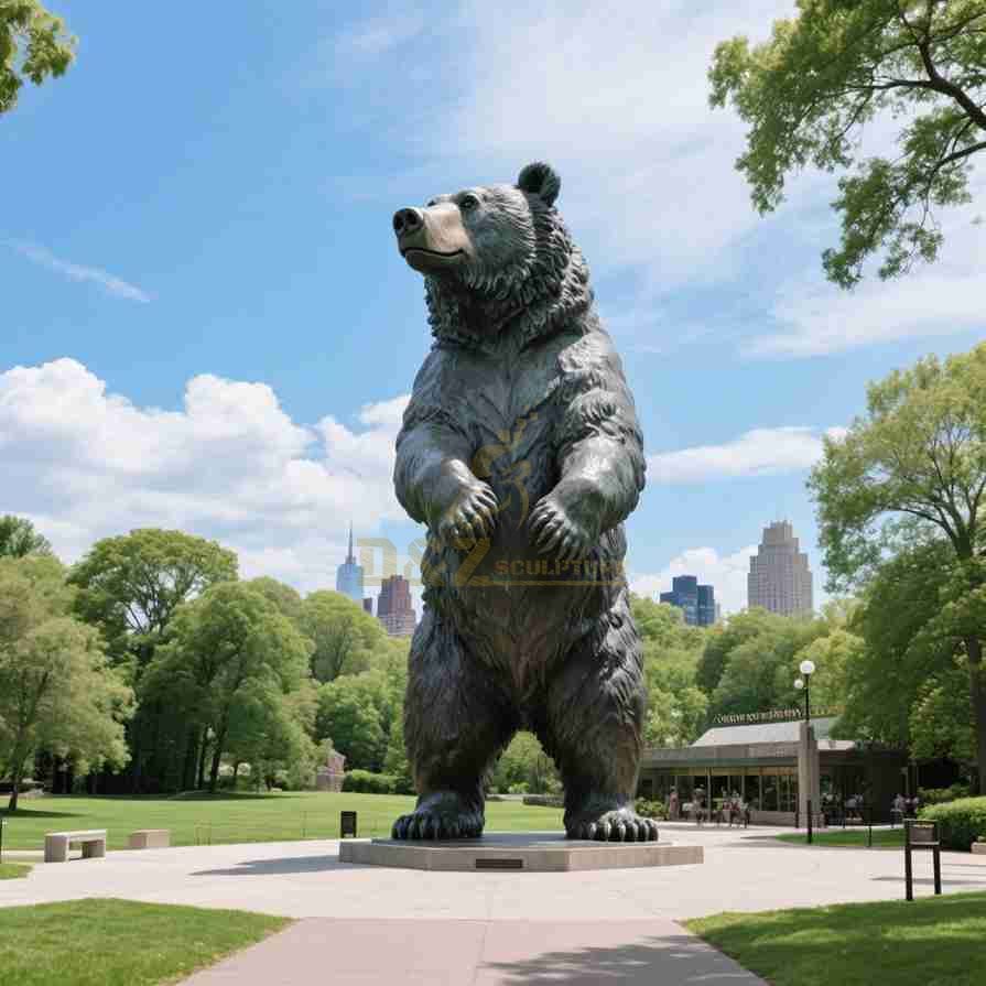 Large Bronze Grizzly Bear Statue for Garden 6