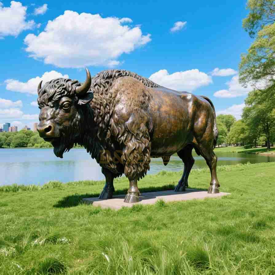 Outdoor Bronze Canadian Yak Statue Full Of Power 5