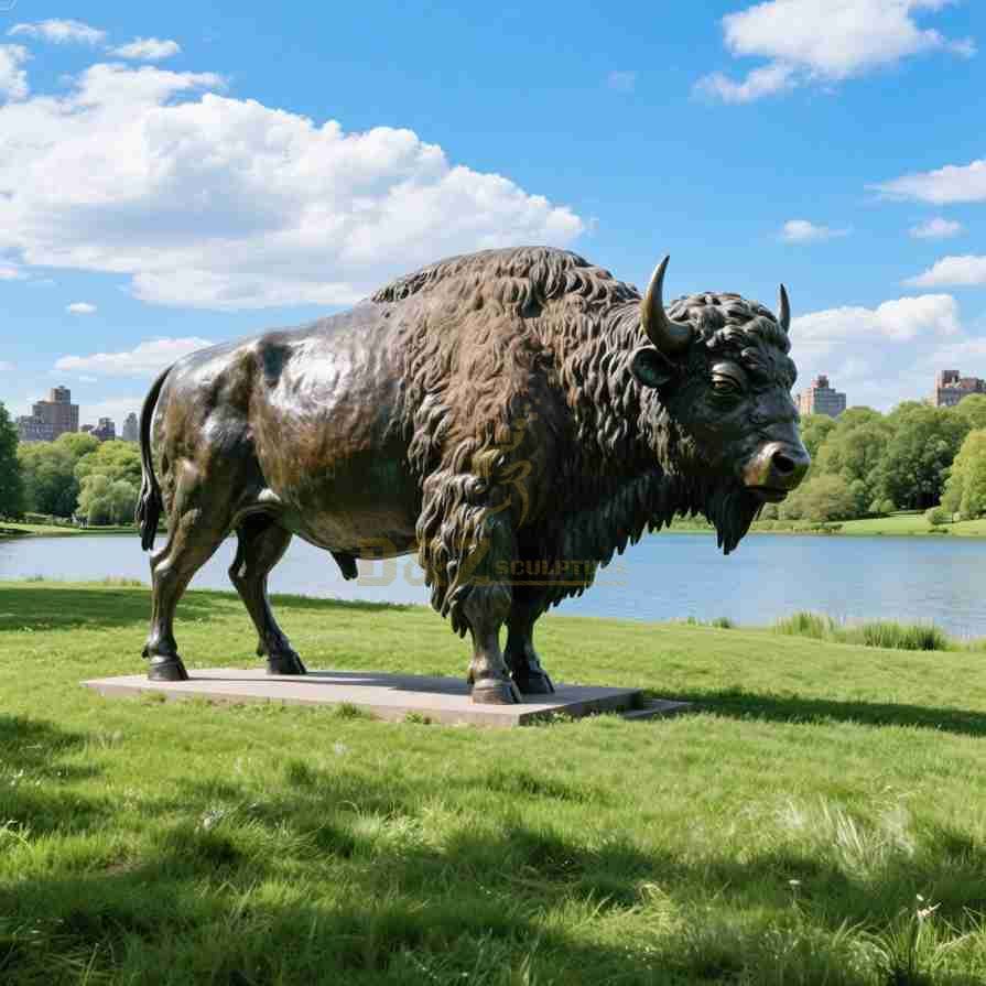 Outdoor Bronze Canadian Yak Statue Full Of Power 6
