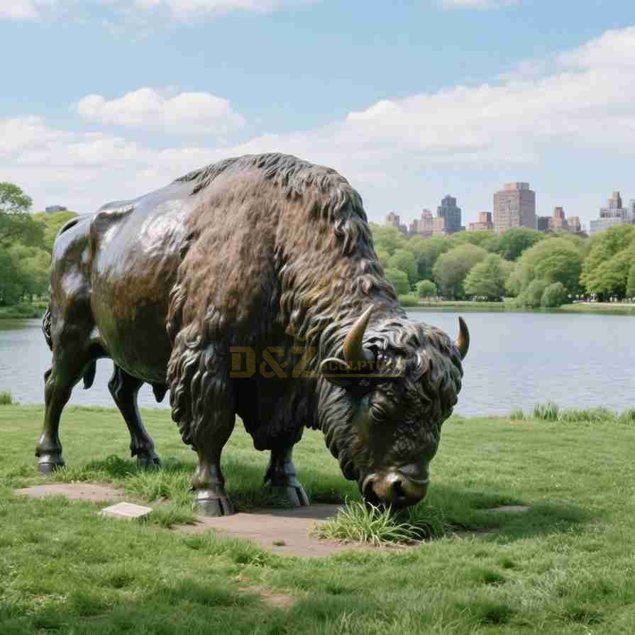 Outdoor Bronze Canadian Yak Statue Full Of Power 8