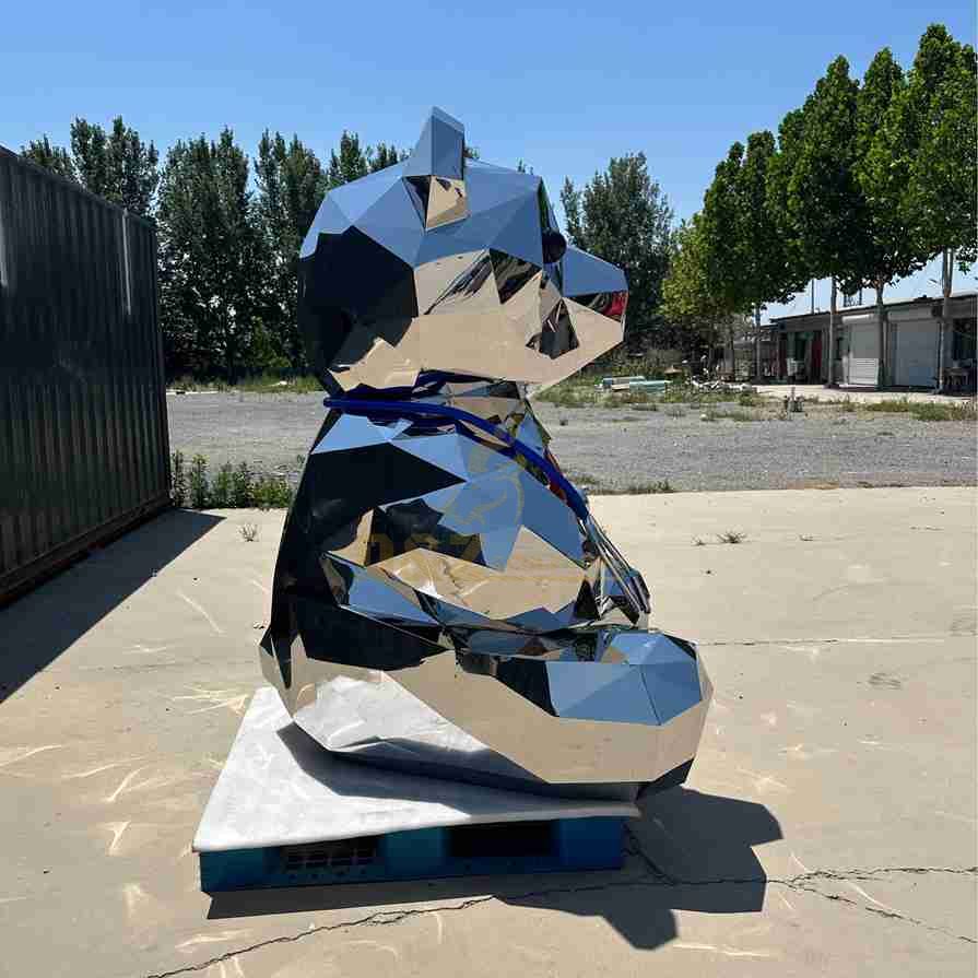 Large Abstract Metal Geometric Bear Sculpture | Doctor Bear 2