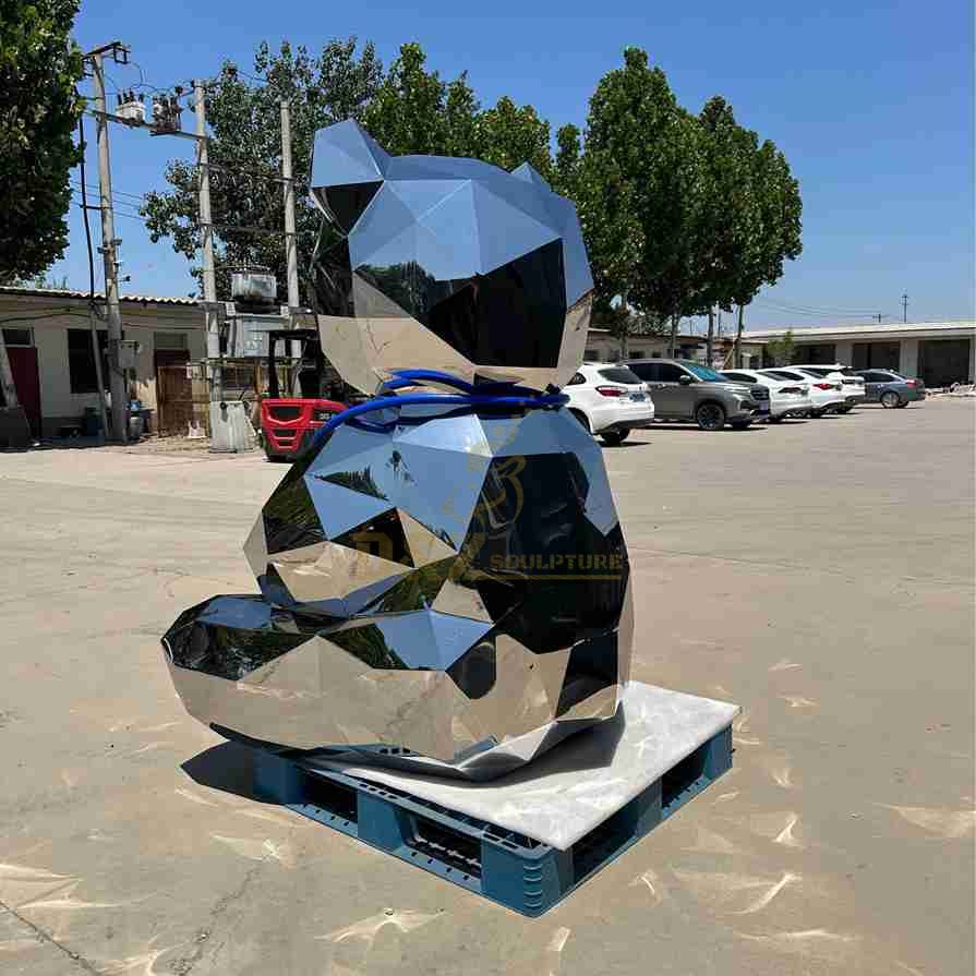 Large Abstract Metal Geometric Bear Sculpture | Doctor Bear 3