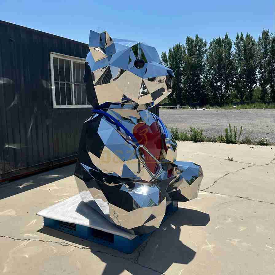 Large Abstract Metal Geometric Bear Sculpture | Doctor Bear 4