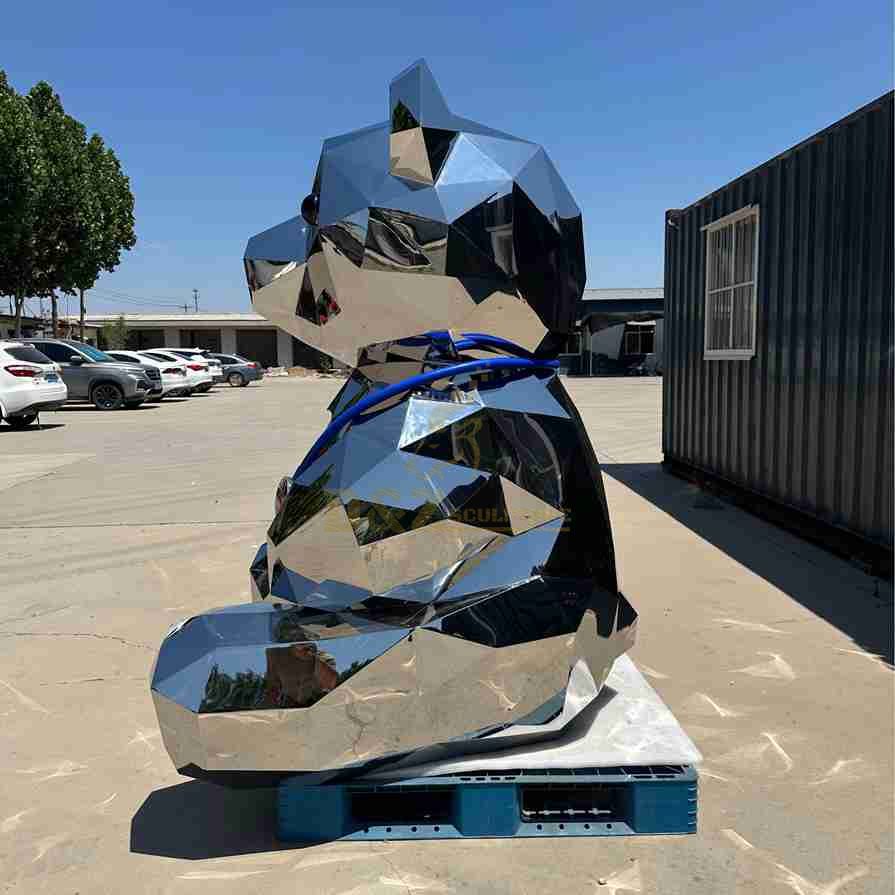 Large Abstract Metal Geometric Bear Sculpture | Doctor Bear 5