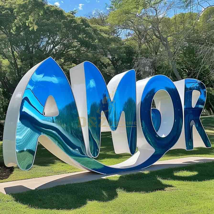Amor Sculpture – Large Outdoor Metal Letter Art 4