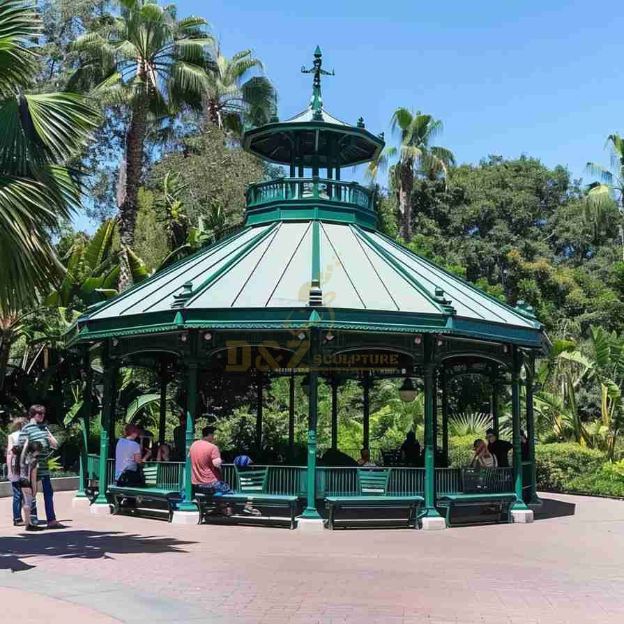 Large Garden Metal Octagon Gazebo For Sale 6