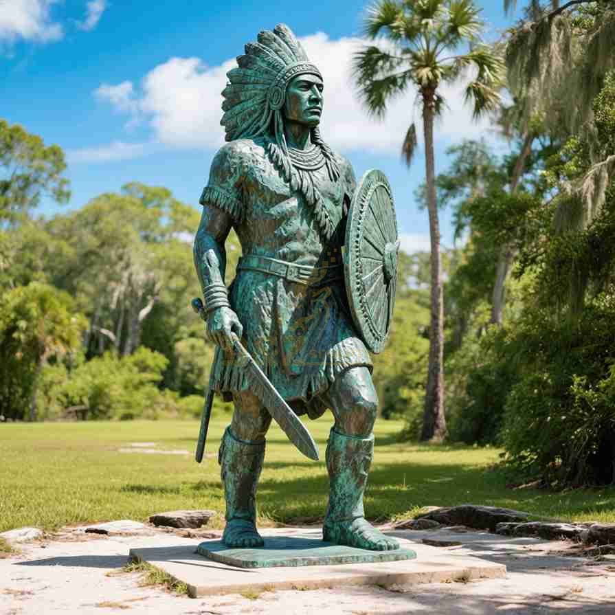 Life Size Native American Indian Warrior Statues For Sale 5