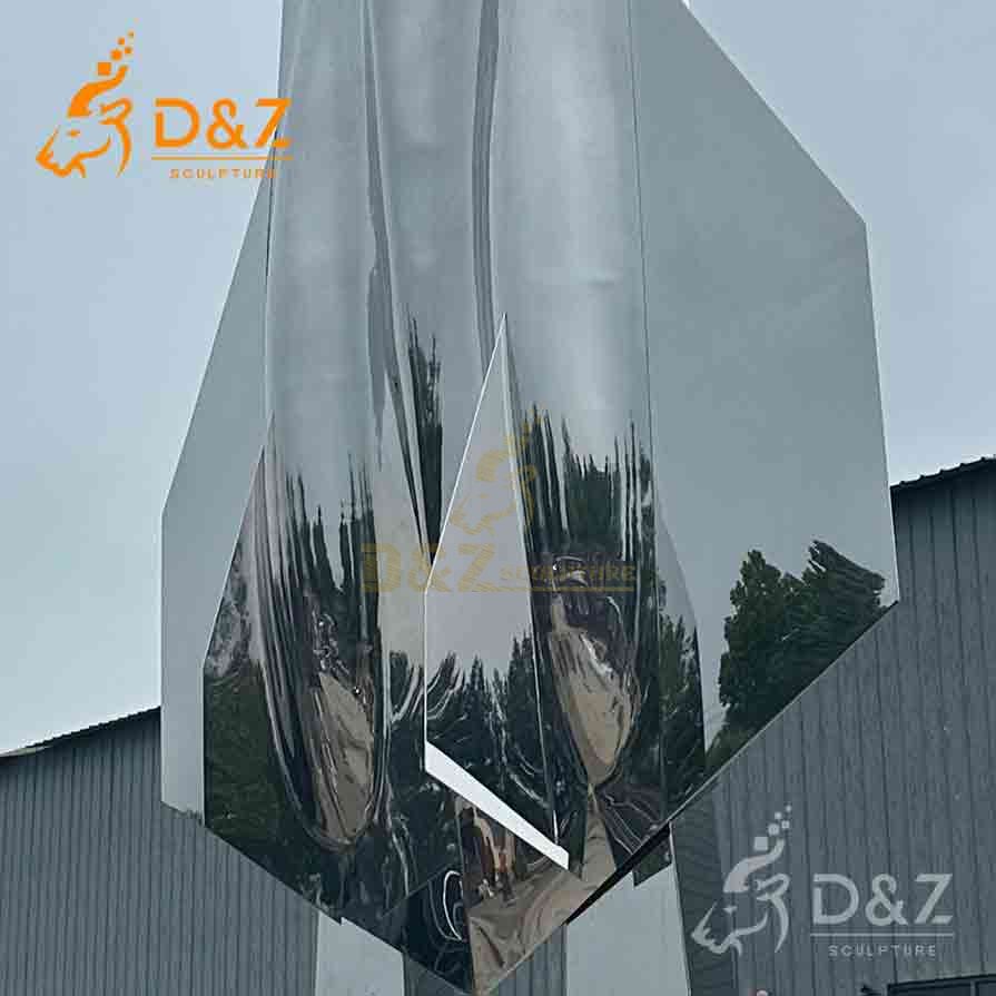 Futuristic Metal Fighter Jet Model Sculpture | Mirror Art 6