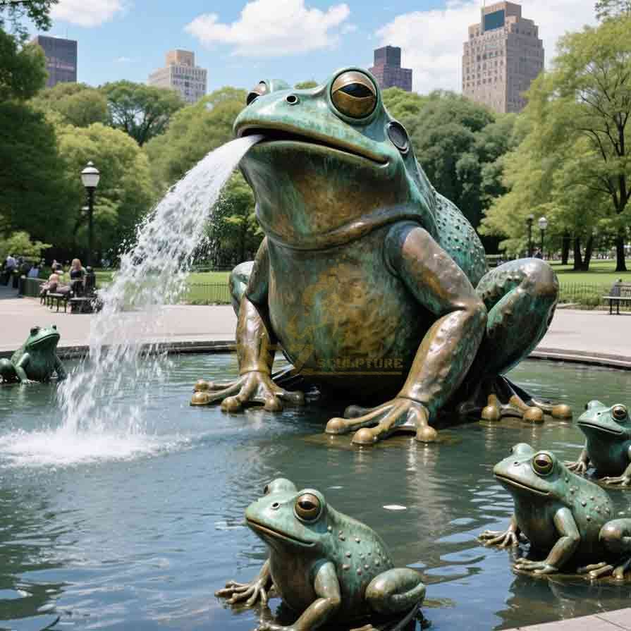 frog water fountain spitter outdoor 2