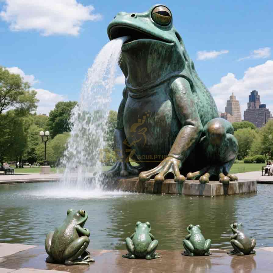 frog water fountain spitter outdoor 4