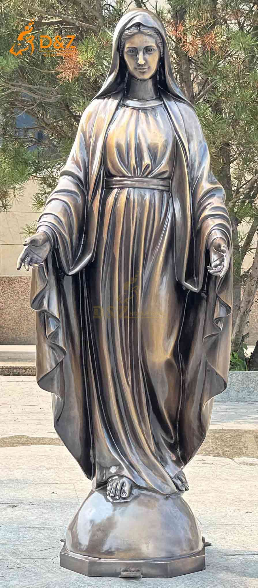 Our Lady of Immaculate Conception Statue - Bronze Religious Sculpture 1