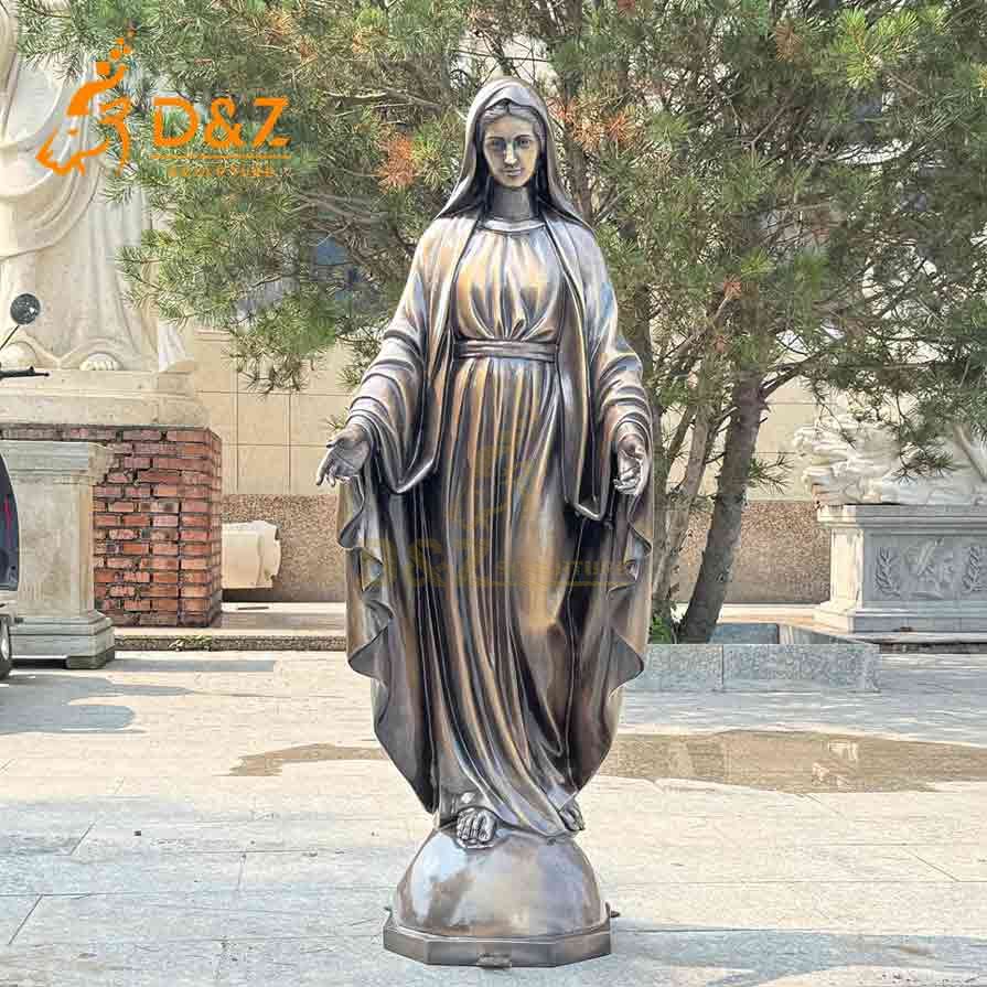 Our Lady of Immaculate Conception Statue - Bronze Religious Sculpture 2