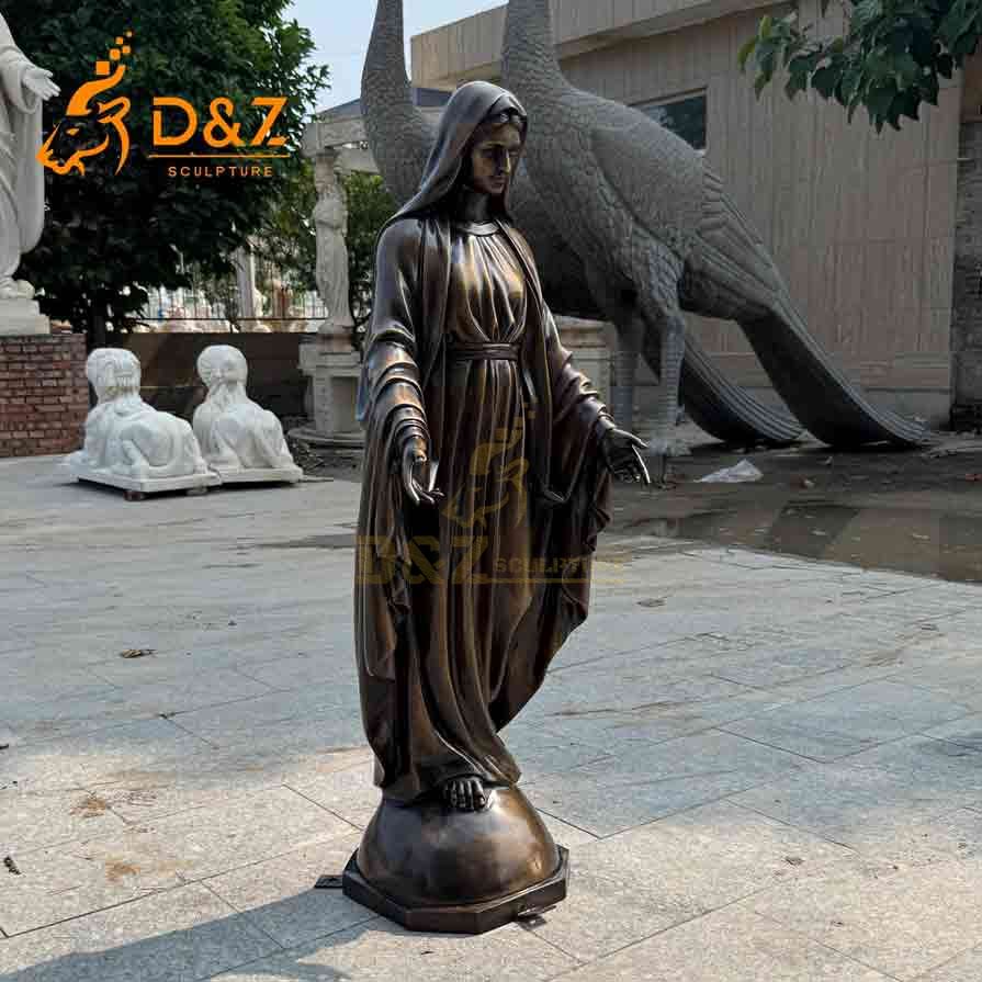 Our Lady of Immaculate Conception Statue - Bronze Religious Sculpture 3