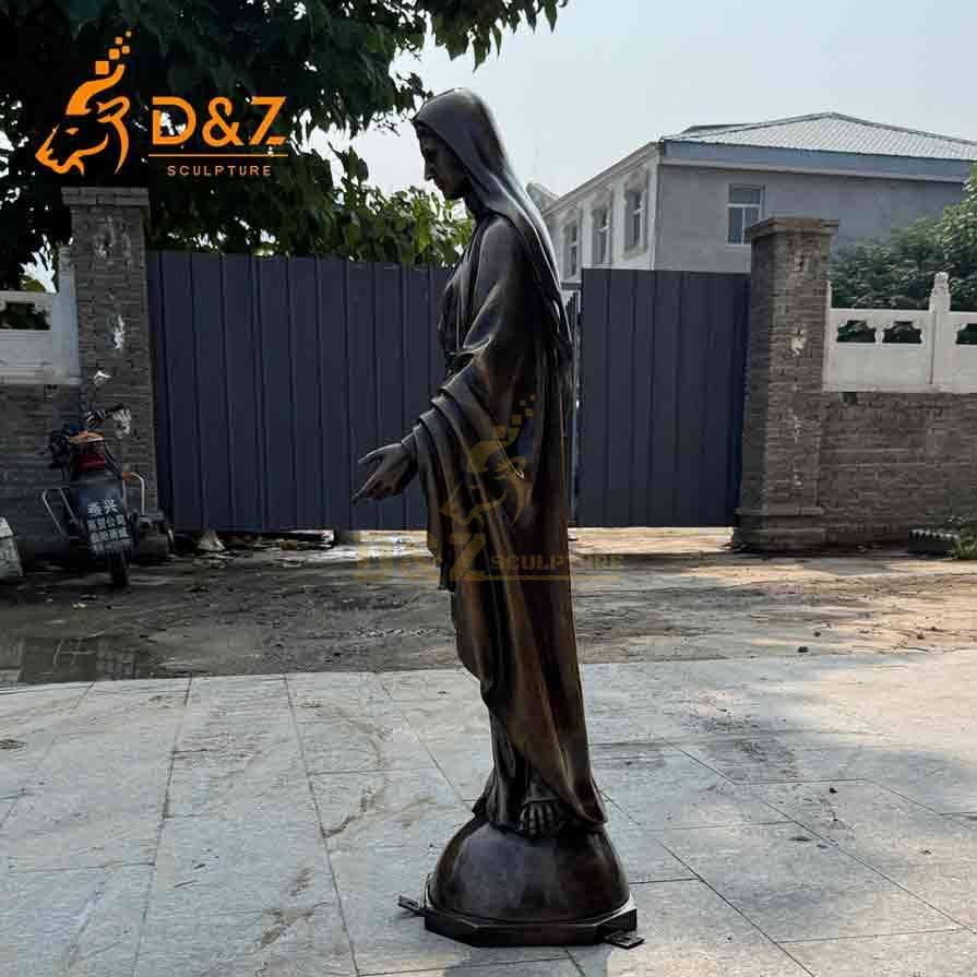 Our Lady of Immaculate Conception Statue - Bronze Religious Sculpture 4