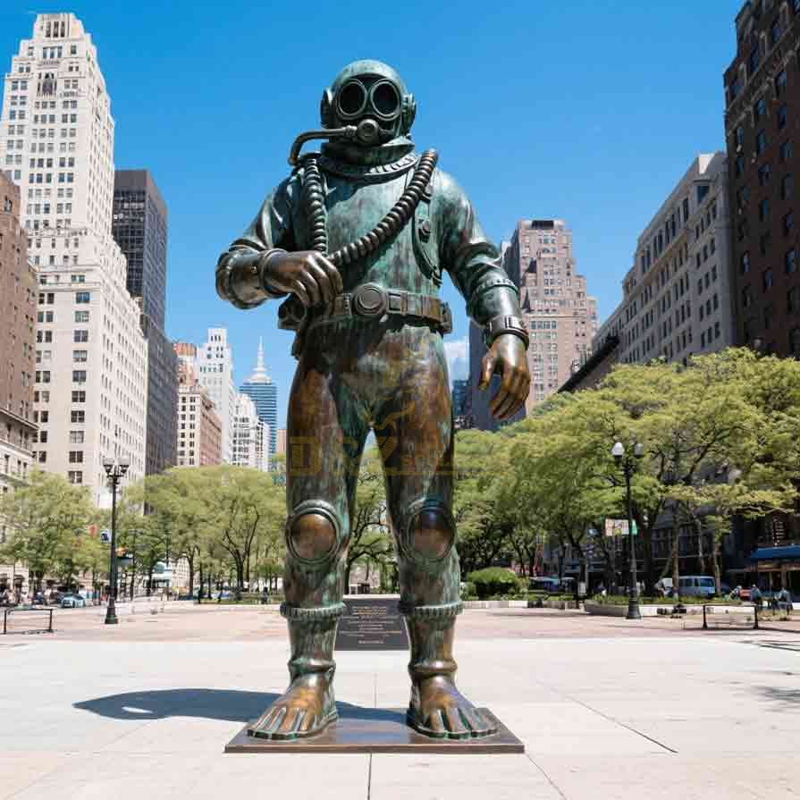 Bronze Deep Sea Diver Statue | Outdoor Art 1