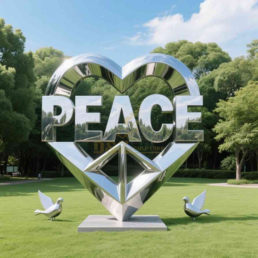 Large Metal Peace Sculpture 2