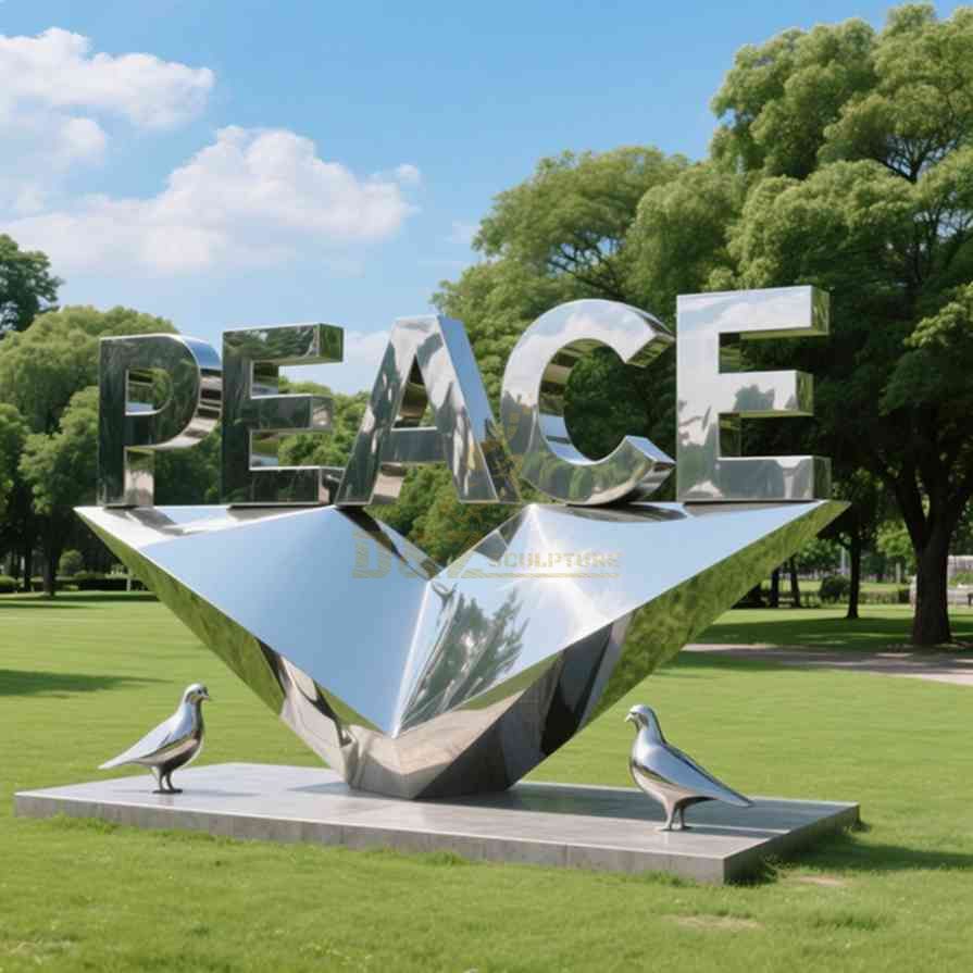 Large Metal Peace Sculpture 5
