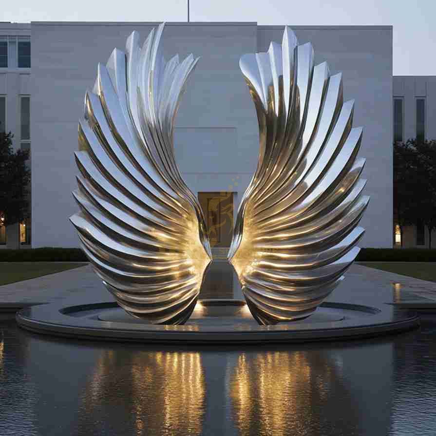Large Metal Angel Wings Sculpture 5