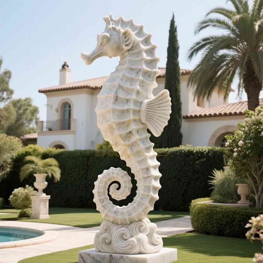 10-10 Elegant Seahorse Statues: Ocean Art Sculptures Decor