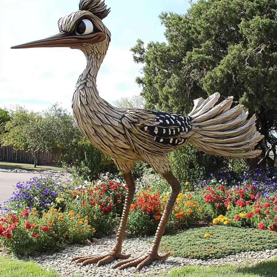 Giant roadrunner garden statue 4