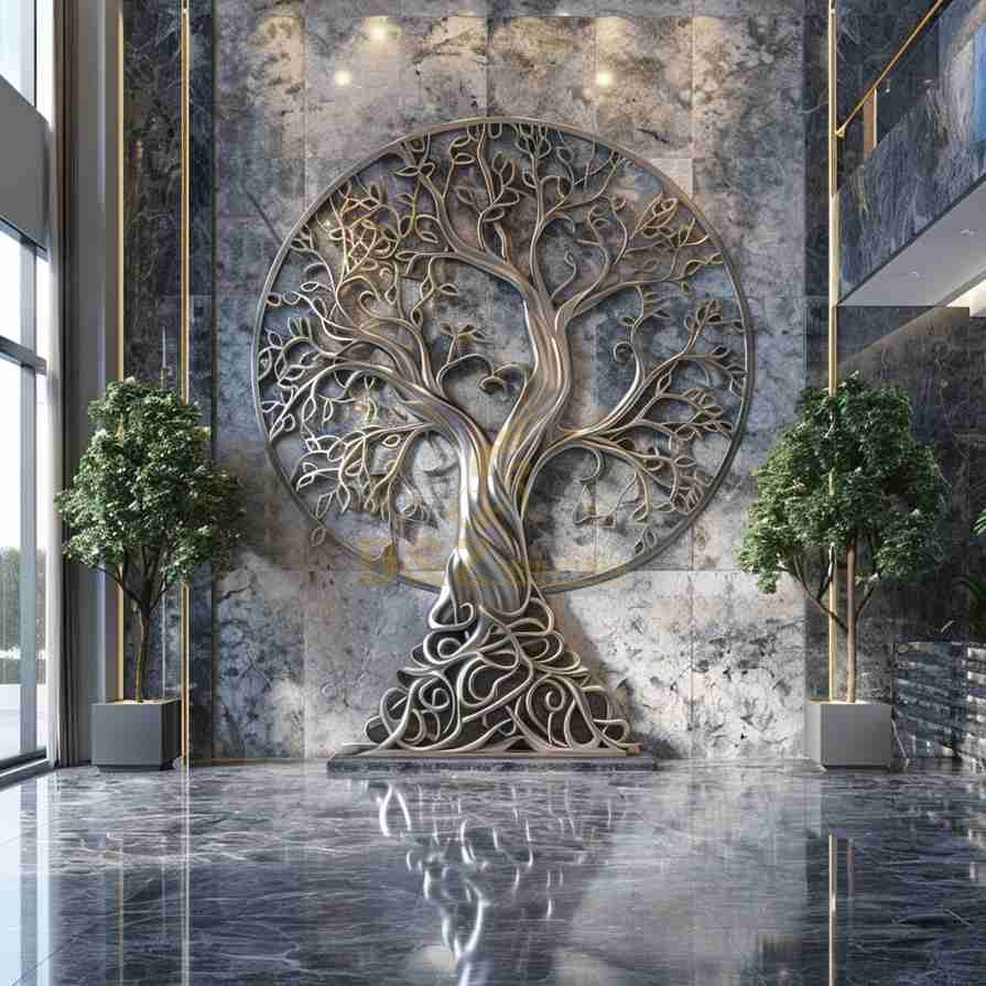 Large Metal Tree of Life Wall Sculpture　１