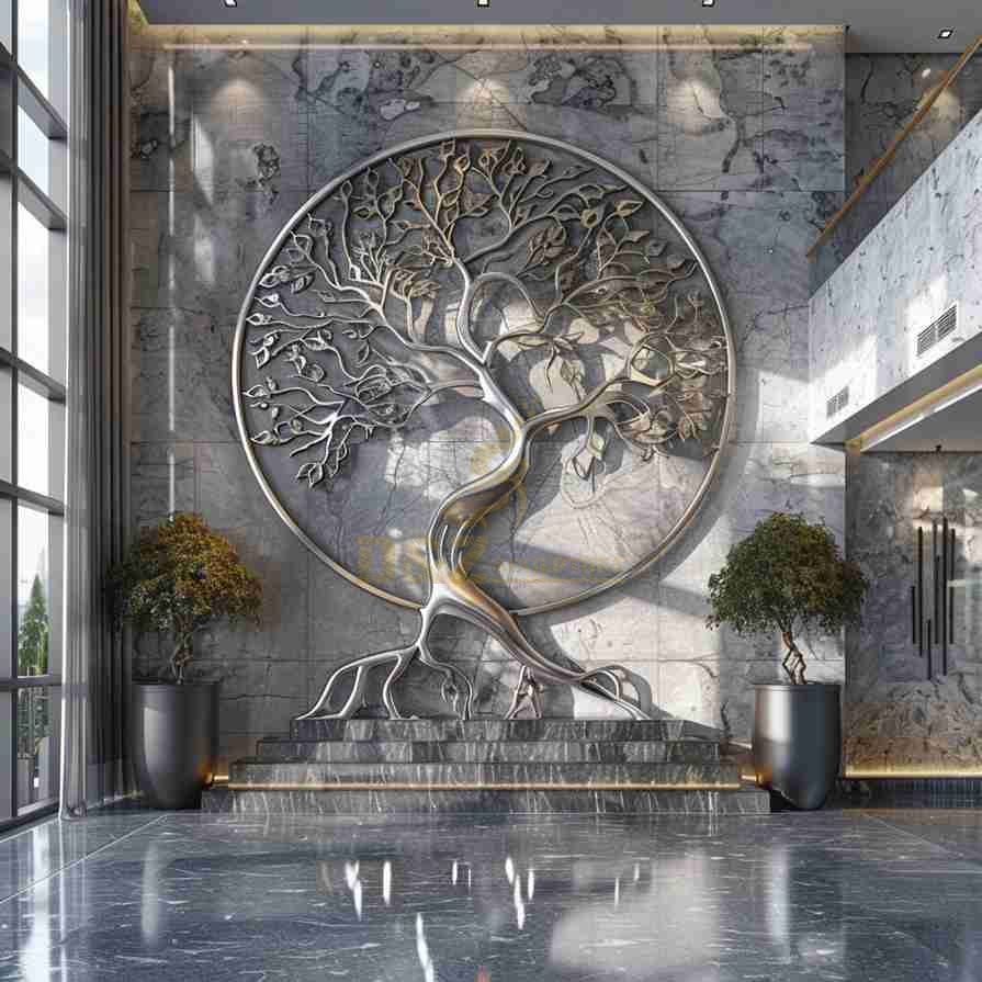 Large Metal Tree of Life Wall Sculpture　２
