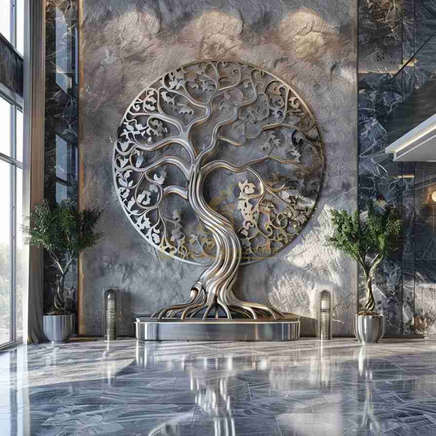 Large Metal Tree of Life Wall Sculpture　３
