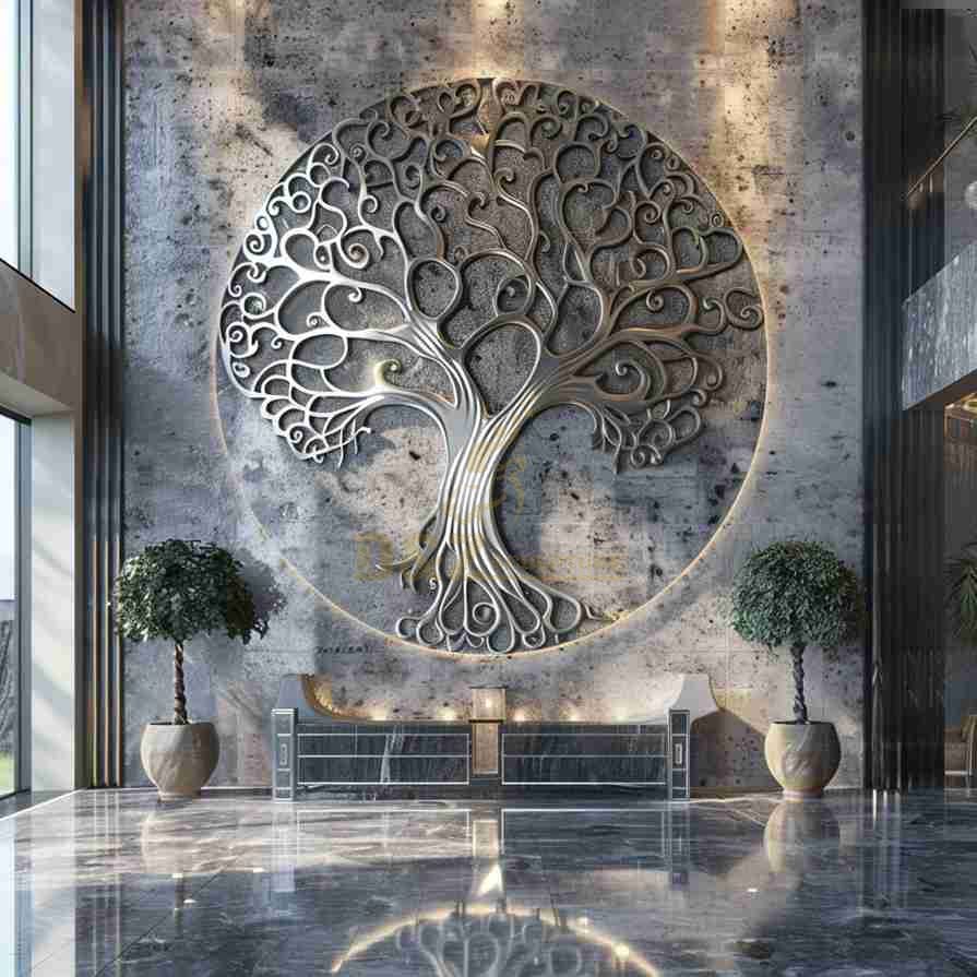 Large Metal Tree of Life Wall Sculpture　６