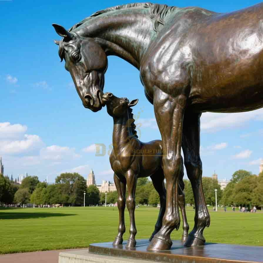 Bronze Mare and Foal Statue | Horse Statues 6