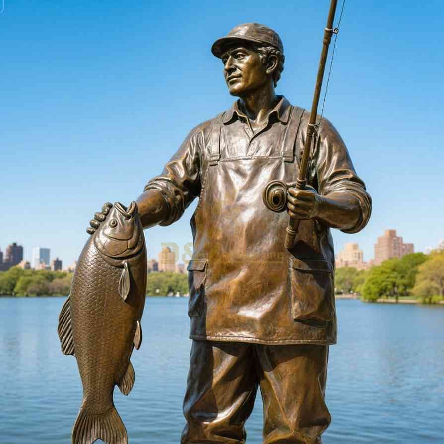 Outdoor Fisherman Statue 5