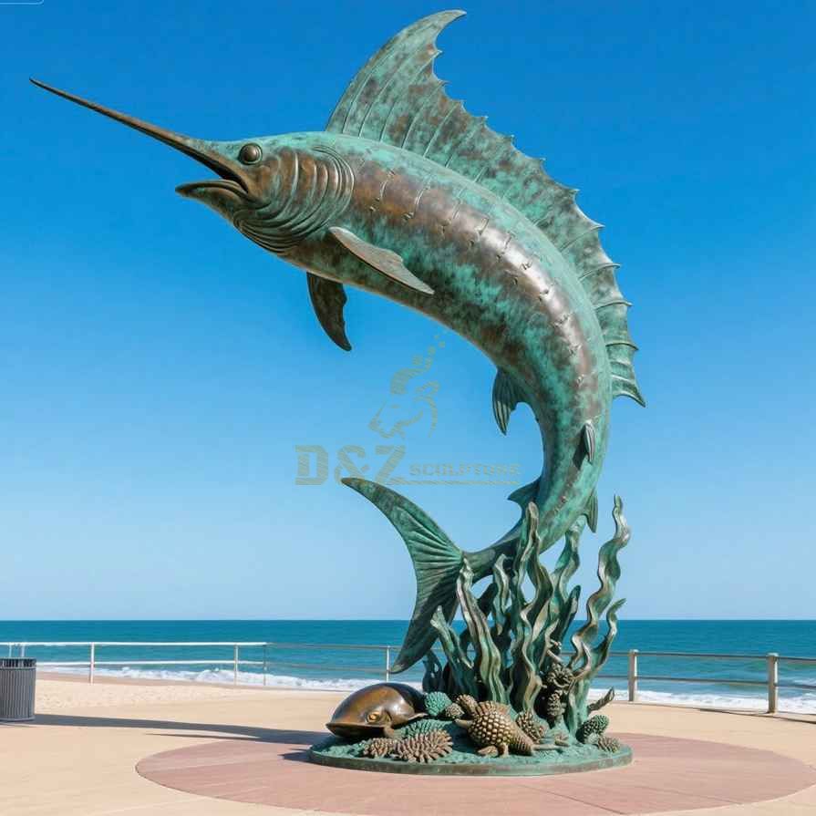 Bronze Sailfish Statue 3