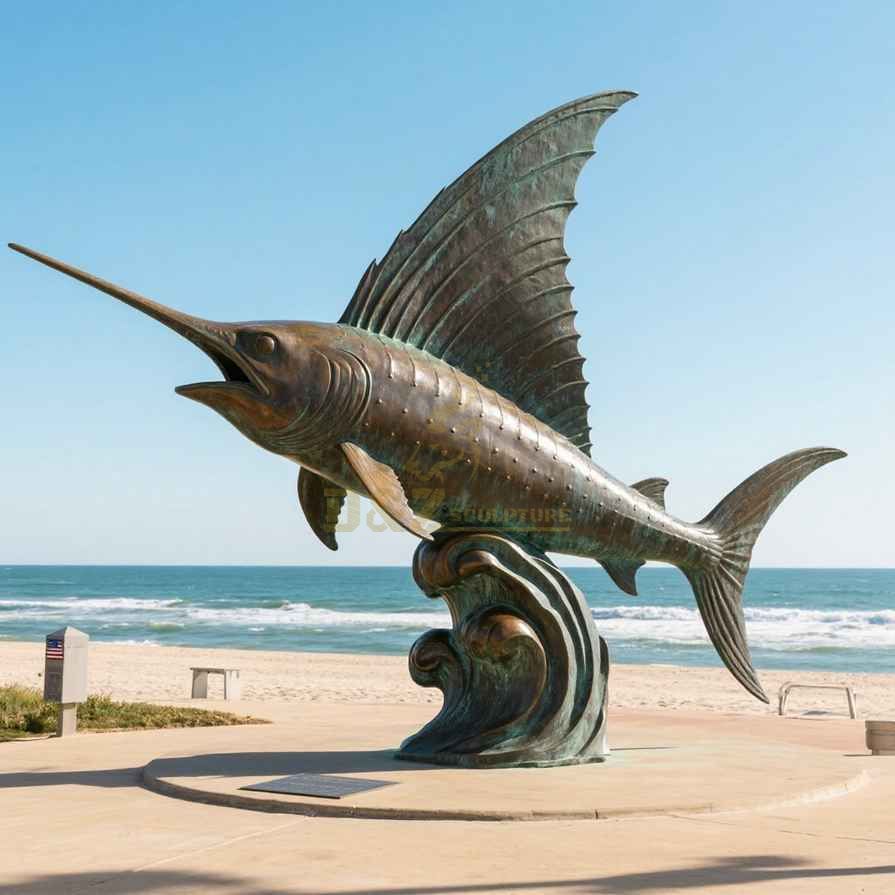 Bronze Sailfish Statue 4